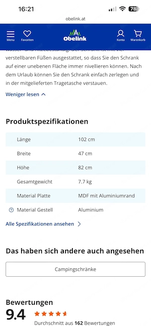 Campart Travel Campingschrank Bild 2