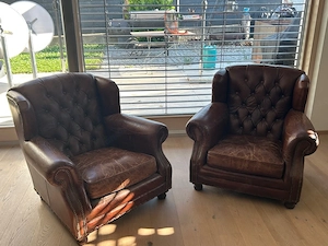Chesterfield Couch und Sessel Bild 2