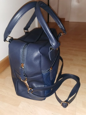 Reise Handtasche dunkelblau Eternal Love NEU L=33 B=14 H=22 cm Bild 2