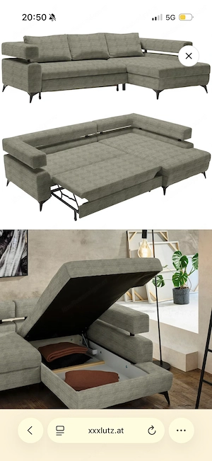 Ecksofa Dunkelbeige Bild 2