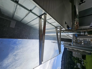 Edelstahl-Glasvordach   Terrassenüberdachung Bild 3