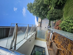 Edelstahl-Glasvordach   Terrassenüberdachung Bild 2