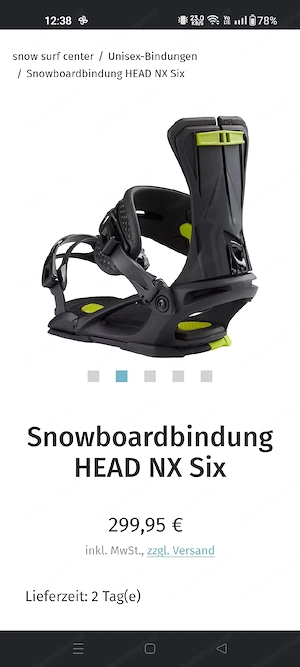 Snowboard mit Bindung Bild 3