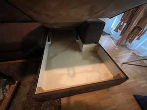 Braune L-Couch Bild 3