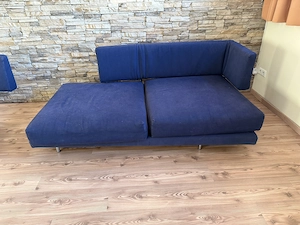 Couch blauer Stoff guter Zustand  Bild 3