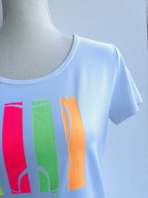 Weißes Damen Shirt mit Druck von 7days Bild 2