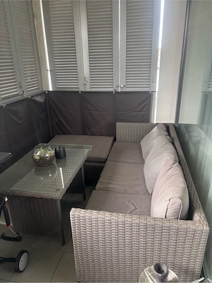 Lounge für Balkon oder Garten + Tisch Bild 2