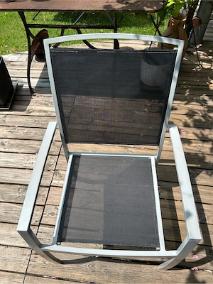 Tischgarnitur Alu Glastisch mit 4 Stühle für Terrasse Garten Outdoor Bild 4