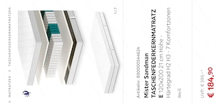 Matratze 120 x 200 auch für Boxerspringbett geeignet