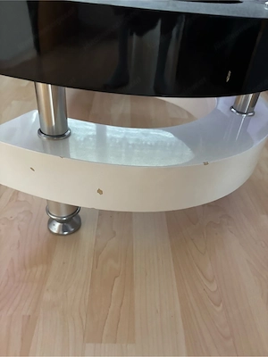 Zu verschenken: Moderner Couchtisch aus Glas (S-Form) Bild 3
