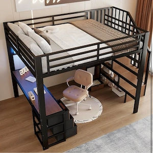 Hochbett mit Schreibtisch & Stauraum Bild 10