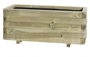 Pflanzkübel Toscana Holz 90 x 40 x 35 cm braun Bild 2