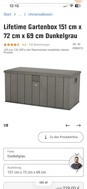 Aufbewahrungsbox grau Bild 5