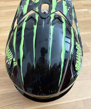 Motocross-Helm Downhill-Helm schwarz grün  Bild 3