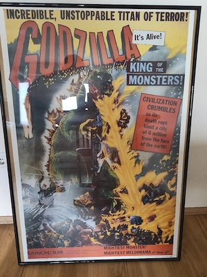 Godzilla Poster Glas Bilderrahmen Bild 2