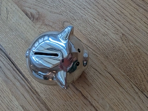 Spardose Sparschwein Silber Bild 2