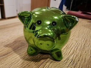 Spardose Sparschwein Grün Bild 2