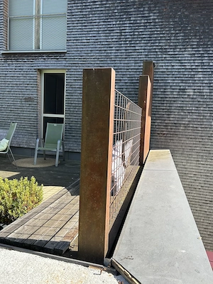 Wind- u. Sichtschutz aus Stahl  Bild 2