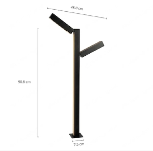 3 Stk Wegeleuchte Gartenlampe schwarz Holz Aluminium 