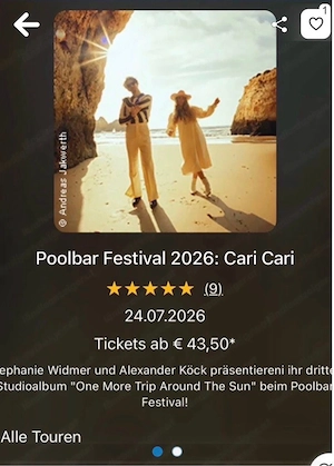 Tickets Poolbar Festival Cari Cari 24.7. Bild 3