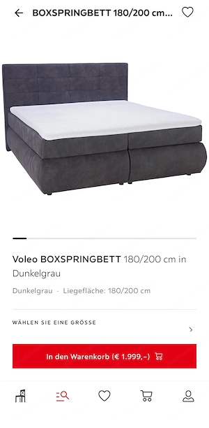 Voleo Boxspringbett 180 200 cm Bild 4