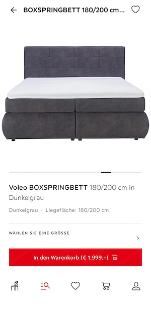 Voleo Boxspringbett 180 200 cm Bild 3