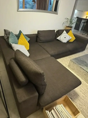 Couch   grosse Polstergruppe   225x325cm Tiefe: 120cm  dunkelbraun   Lounge Sofa   großes Sofa
