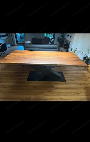 Designer Esstisch Massiv Epoxid Bild 2