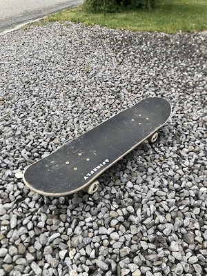 Firefly Skateboard   in gutem Zustand   Cooles Straußen-Design & goldene Achse