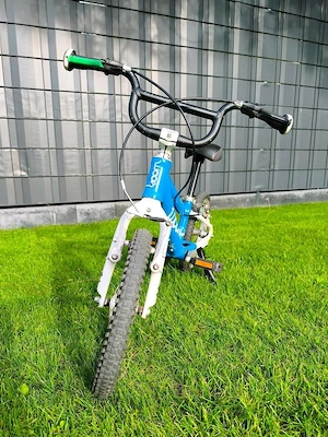 Woom 2 Kinderfahrrad 14 Zoll blau Weiß  Bild 2