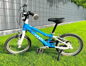 Woom 2 Kinderfahrrad 14 Zoll blau Weiß  Bild 3