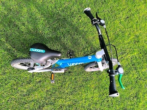 Woom 2 Kinderfahrrad 14 Zoll blau Weiß  Bild 5