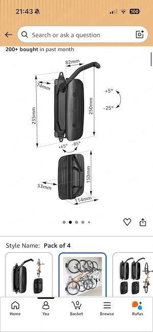 Fahrrad Wandhalterung