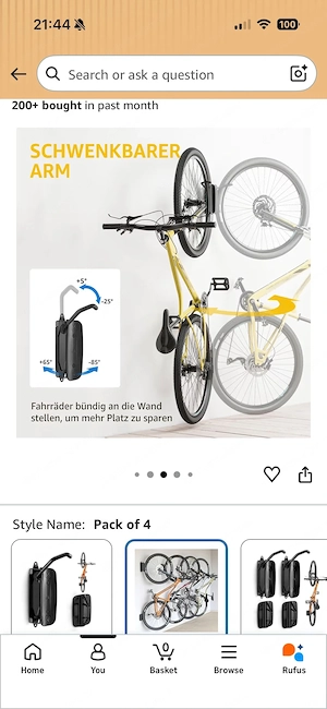 Fahrrad Wandhalterung Bild 2