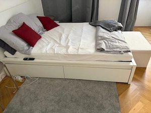 IKEA MALM Bett 140x200 weiß mit Bettkasten, sehr guter Zustand Bild 2