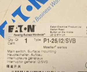 Eaton P1-25  I2  SVB Hauptschalter Bild 2