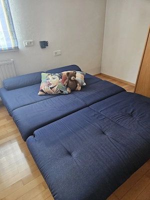 Schlafsofa dunkelblau Weiler Möbel Qualität  Bild 4