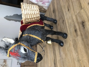 Esel, groß, Nikolaus Weihnachtsdekoration