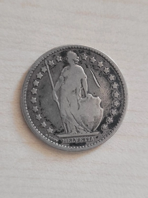 1 Schweizer Franken Münze im Set von 1875 und 1900 Bild 2