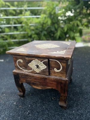 Beistelltisch Holz niedrig Bild 2