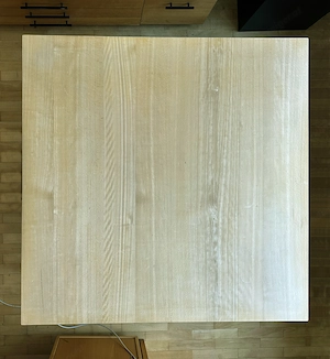 hochwertiger, großer Schreibtisch aus Buche massiv Bild 2