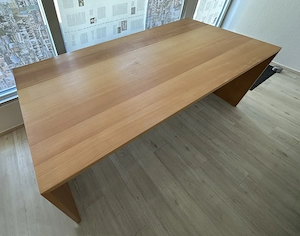 hochwertiger, großer Schreibtisch aus Buche massiv Bild 4