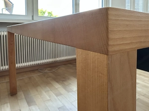 hochwertiger, quadratischer Holztisch, Buche massiv Bild 5
