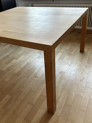 hochwertiger, quadratischer Holztisch, Buche massiv Bild 7