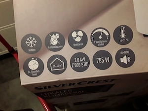mobile klimaanlage silvercrest 785W 12.000Btu  Bild 4