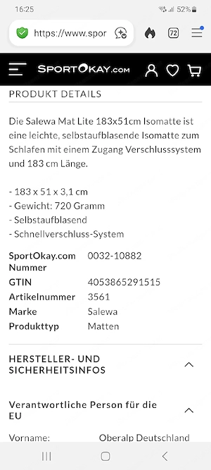 Isomatte Salewa Bild 4