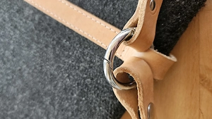 Hochwertige Filz-Laptoptasche   Umhängetasche   wie neu! Bild 4