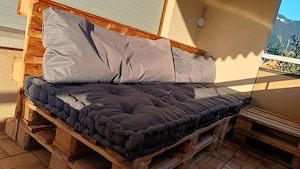 Palettencouch incl. Polster (neuwertig) Bild 3