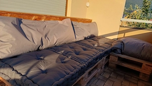 Palettencouch incl. Polster (neuwertig) Bild 4