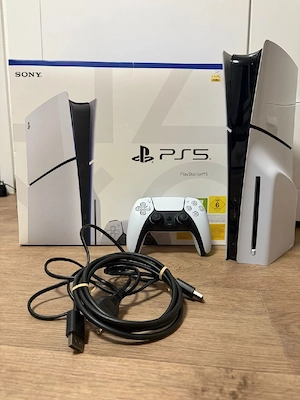 Sony Playstation 5 Slim, 1 TB PS5 Slim CD-Player, neu mit Kopfhörern und Spielen Bild 3